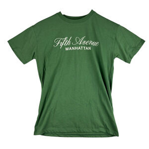 Grayson Threads Fifth Avenue Manhattan Graphic T-Shirt Womens Small Green Chic